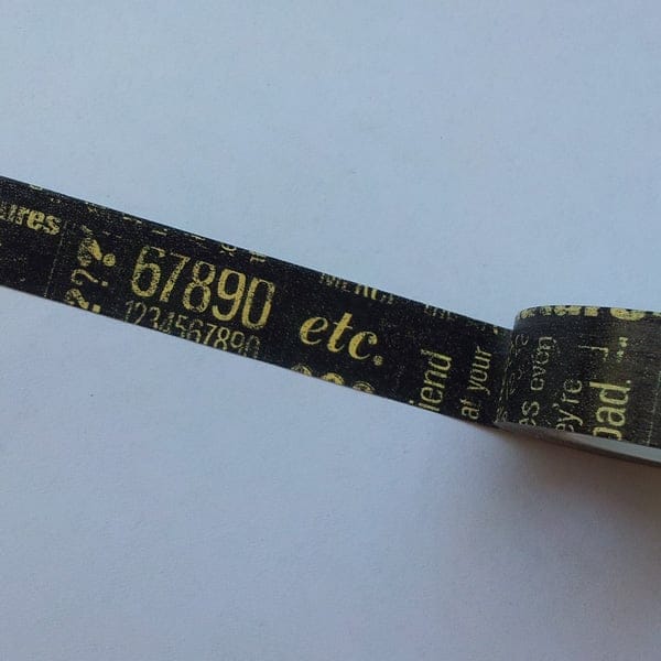 Distressed Design 2 - Black and Cream - Japanese Washi Tape CAWT 56 Distressed Design 2 - Black and Cream - Japanese Washi Tape