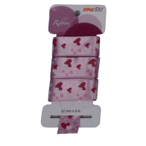 Sewrite Heart Attack Ribbon - Bubble Gum