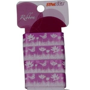 Sewrite Spring Ribbon - Plum / White