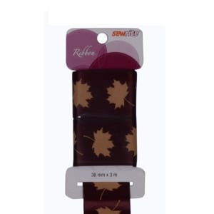 Sewrite Maple Leaf Ribbon - Merlot