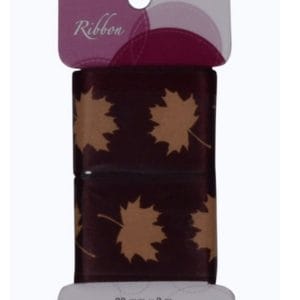 Sewrite Maple Leaf Ribbon - Merlot