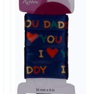 Sewrite Love You Dad Ribbon - Deep Sea Navy