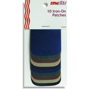 Sewrite 10 Dark Assorted Iron on Patches