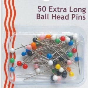 Sewrite Long Ball Point Color Head Pins (50 pins)