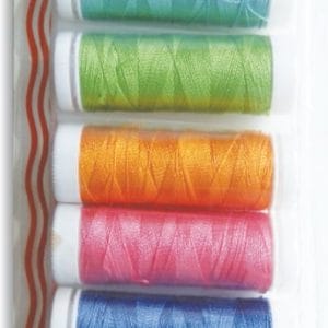 Sewrite Rayon Craft Thread 30 Yards of 6 Spools (Bright Shades)