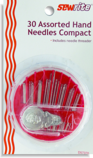 Sewrite Hand Needle Compact with Built In Needle Threader D57370 Sewrite Hand Needle Compact with Built In Needle Threader