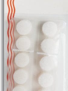 Sewrite Adhesive Back Hook & Loop Coins - White