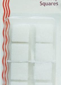 Sewrite Adhesive Back Hook & Loop Squares - White