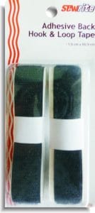 Sewrite Adhesive Back Hook & Loop Tape - Black