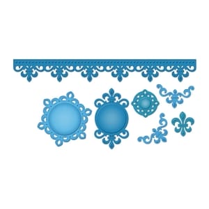 Spellbinders Megabilities Dies Fleur De Lis Doily Accents