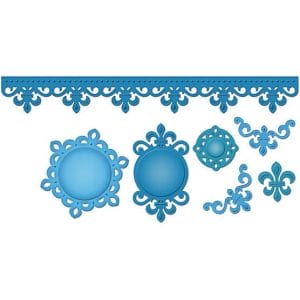 Spellbinders Megabilities Dies Fleur De Lis Doily Accents