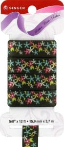 Sewrite Spring Flowers Ribbon - Black