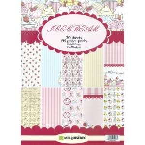 Assorted A4 Paper Pack - Icecream (Set of 30 sheets)