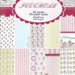 Assorted A4 Paper Pack - Icecream (Set of 30 sheets)