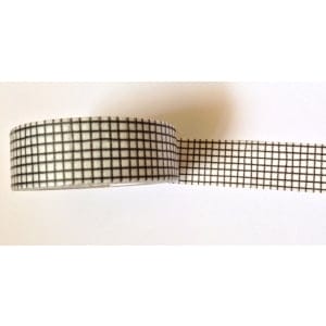 Checkered - White and Black - Japanese Washi Tape