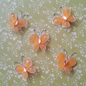 Net Butterflies - Orange (Medium)