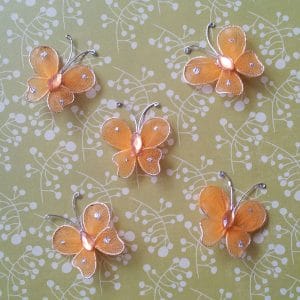 Net Butterflies - Orange (Medium)