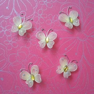 Net Butterflies - Light Yellow (Medium)