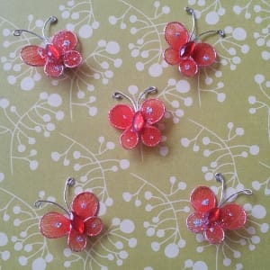Net Butterflies - Red (Small)