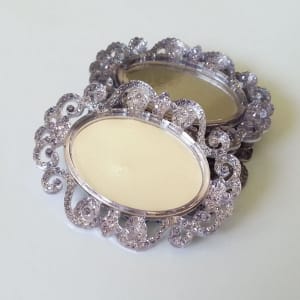 Plastic cameo frames - Silver