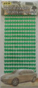 Say it in crystals - Large Bling Stickers - Green