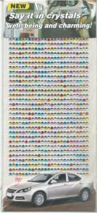 Say it in crystals - Extra Small Bling Stickers - Multicolor