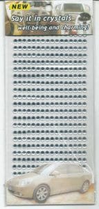 Say it in crystals - Medium Bling Stickers - White