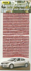 Say it in crystals - Small Bling Stickers - Red