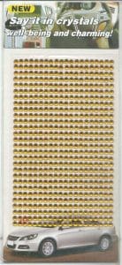 Say it in crystals - Small Bling Stickers - Yellow