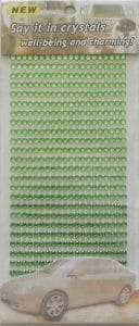 Say it in crystals - Small Bling Stickers - Green