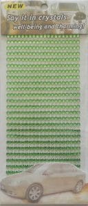 Say it in crystals - Small Bling Stickers - Green
