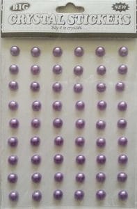 Say it in crystals - Large Pearl Stickers - Dark Lavendar