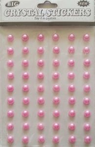 Say it in crystals - Large Pearl Stickers - Pink