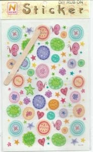 Rub-on Transfers & Tool - Girly Design 3