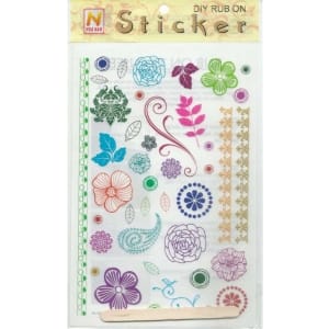 Rub-on Transfers & Tool - Floral Design 6
