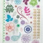 Rub-on Transfers & Tool - Floral Design 6