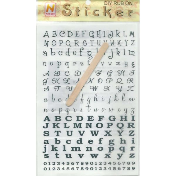 Rub-on Transfers & Tool - Alphabet Design 1