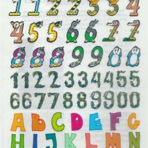 Rub-on Transfers & Tool - Alphabet and Nos Design 1