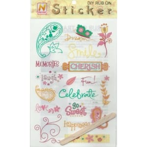 Rub-on Transfers & Tool - Sentiments Design 1