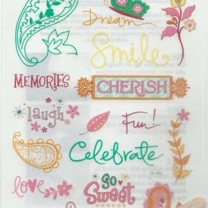 Rub-on Transfers & Tool - Sentiments Design 1