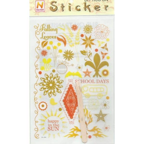 Rub-on Transfers & Tool - Floral Design 2