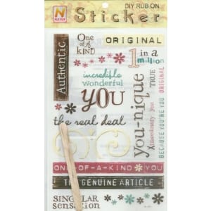 Rub-on Transfers & Tool - One of a Kind