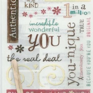 Rub-on Transfers & Tool - One of a Kind