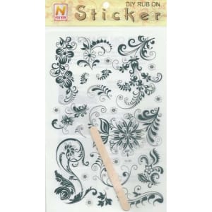 Rub-on Transfers & Tool - Floral Design 3