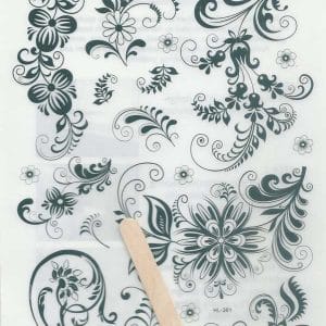 Rub-on Transfers & Tool - Floral Design 3