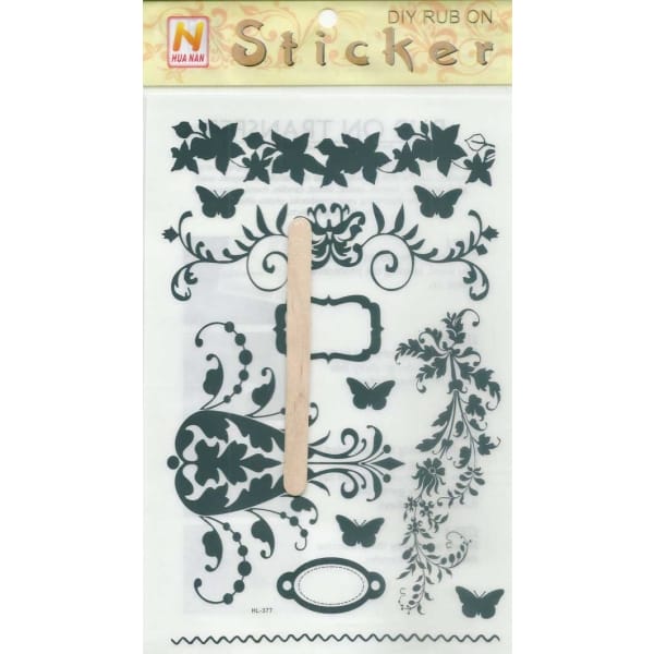 Rub-on Transfers & Tool - Floral Design 4