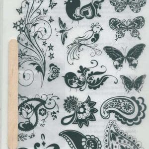 Rub-on Transfers & Tool - Floral Design 7