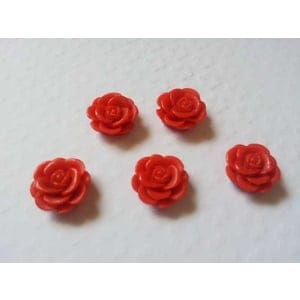 Resin Roses (1cm) - Red
