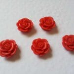 Resin Roses (1cm)  - Red