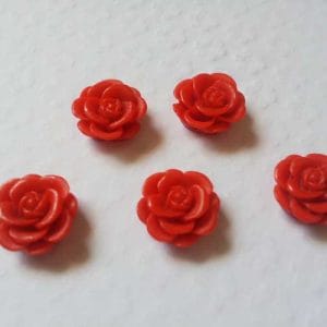Resin Roses (1cm) - Red